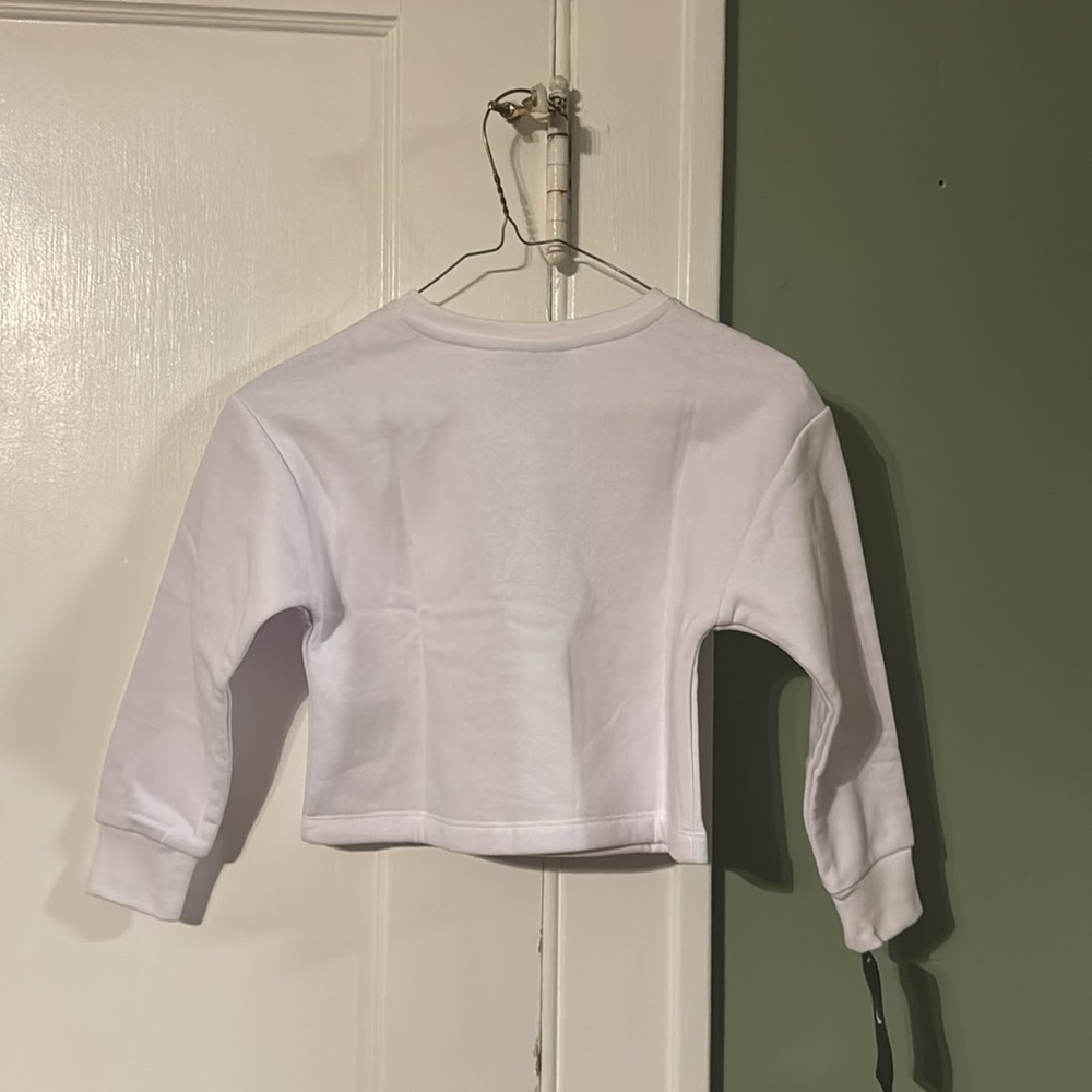 Nike Kids White Logo Sweatshirts size 6X - Picture 2 of 5